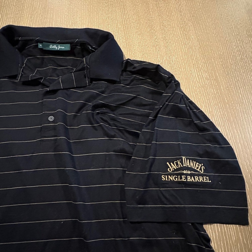 Bobby Jones Jack Daniel's Single Barrel Polo Shirt Men's‎ XL Striped Golf
EUC